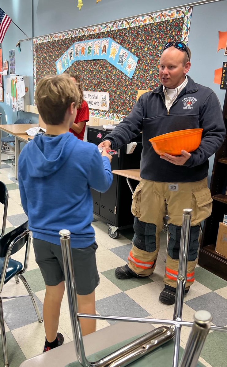 Big shout out to the Fuquay Varina Fire Department from coming to help celebrate our “A” and “A/B” honor roll students for quarter 1!