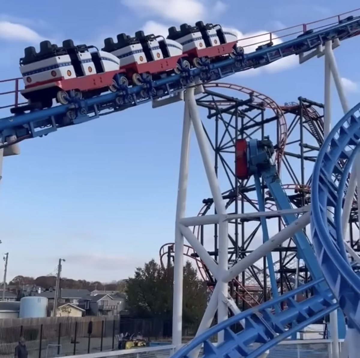 RollerCoastGear's tweet image. All American Triple Loop is testing! 
#indianabeach #schwarzkopf #indiana