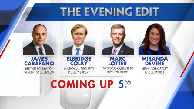 EveningEdit's tweet photo. . @JJCarafano 
@ElbridgeColby 
@marc_lotter 
@mirandadevine 
@kevinolearytv  
@TudorDixon 
@JuliaManch 

Joining us tonight on The Evening Edit 5PM ET/2PM PT on @FoxBusiness with @LizMacDonaldFOX . Be sure to tune in! https://t.co/asSfQ8JgNu