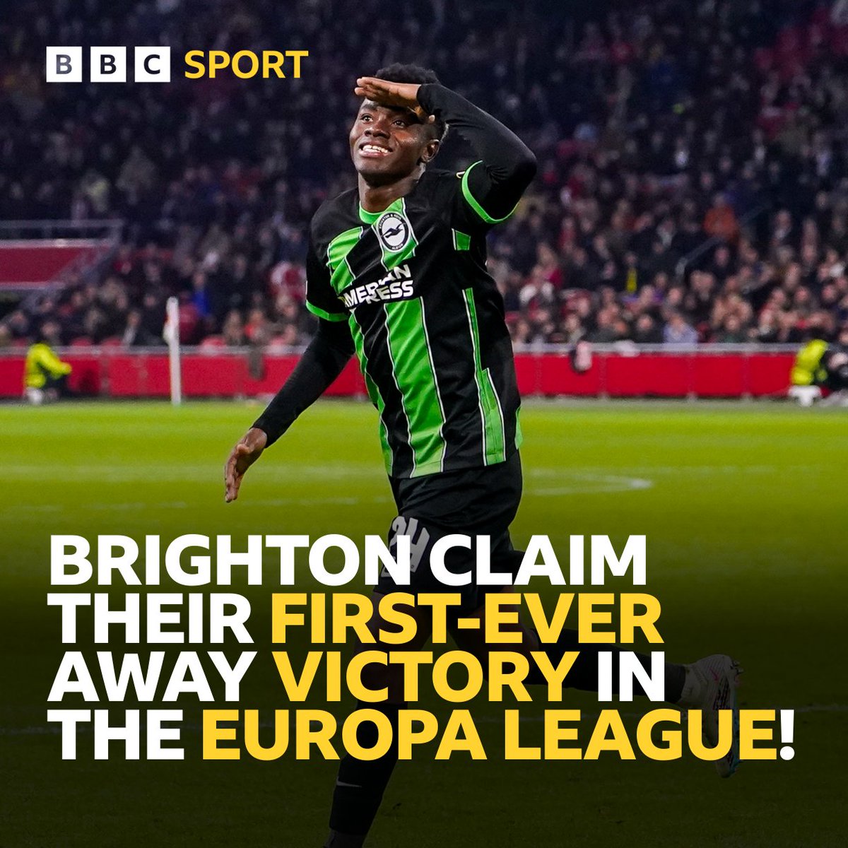 𝐁𝐫𝐢𝐠𝐡𝐭𝐨𝐧 𝐜𝐨𝐧𝐭𝐢𝐧𝐮𝐞 𝐭𝐨 𝐦𝐚𝐤𝐞 𝐡𝐢𝐬𝐭𝐨𝐫𝐲 𝐢𝐧 𝐭𝐡𝐞 <a href="/EuropaLeague/">UEFA Europa League</a>! 🫡
#BHAFC 💙