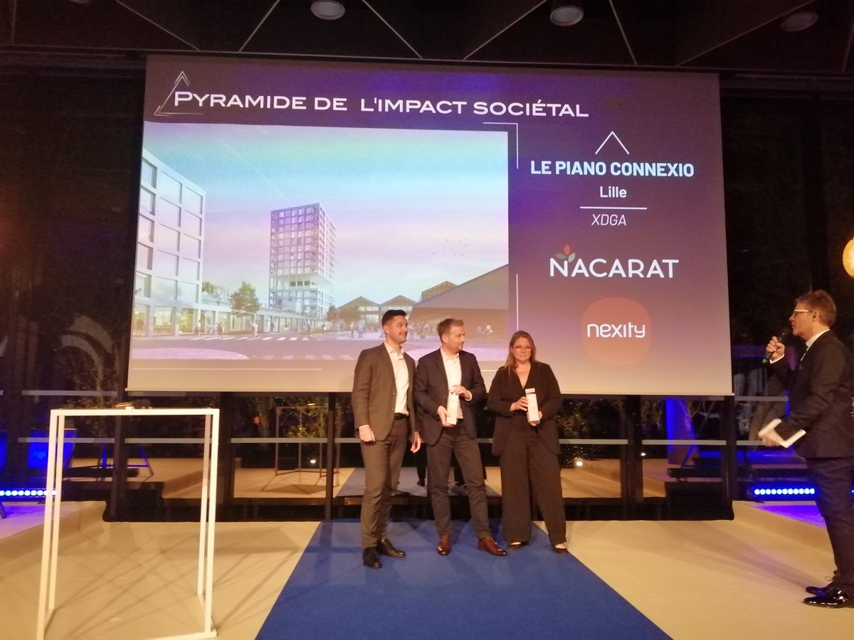 Pyramide d'argent 23 Hauts-de-France de l'impact societal attribué à Connexio Le piano à Lille fives. NACARAT ET NEXITY google.com/url?sa=t&sourc…
