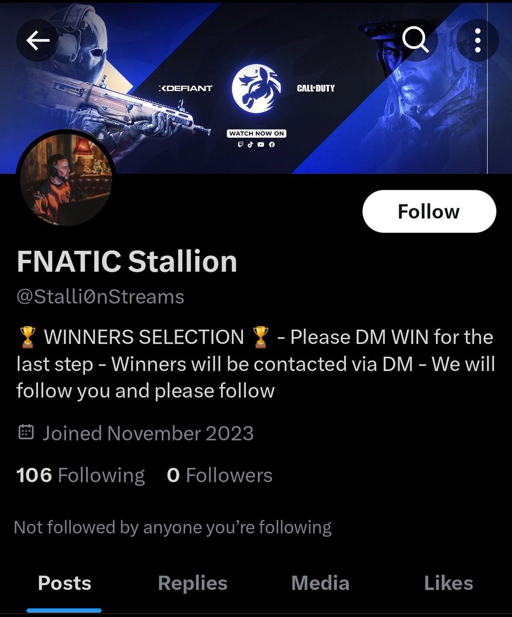StallionStreams's tweet image. Want to make everyone aware that there is a FAKE account trying to impersonate me &amp;amp; fake giveaways.

Thanks for the dms, lil bro probably thinks he's pulled a fast one 💀

Please make sure you block &amp;amp; report the account so he cant have the satisfaction of scamming people.

Thanks…