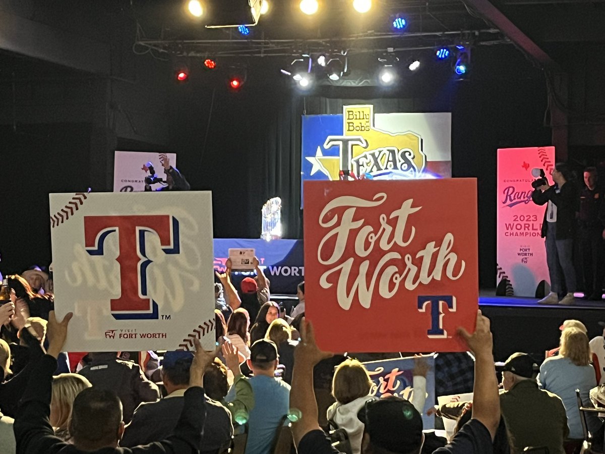 Ft. Worth <a href="/MayorMattie/">Mayor Mattie Parker</a> says the Rangers called her &amp; suggested a ceremony at City Hall. “I said, ‘That’s boring. The fans deserve to see this amazing trophy in person because this is our team.’”