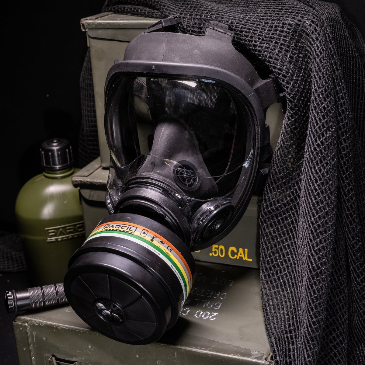 NB-100 Tactical Gas Mask - Full Face Respirator with 40mm Defense Filt –  Parcil Safety