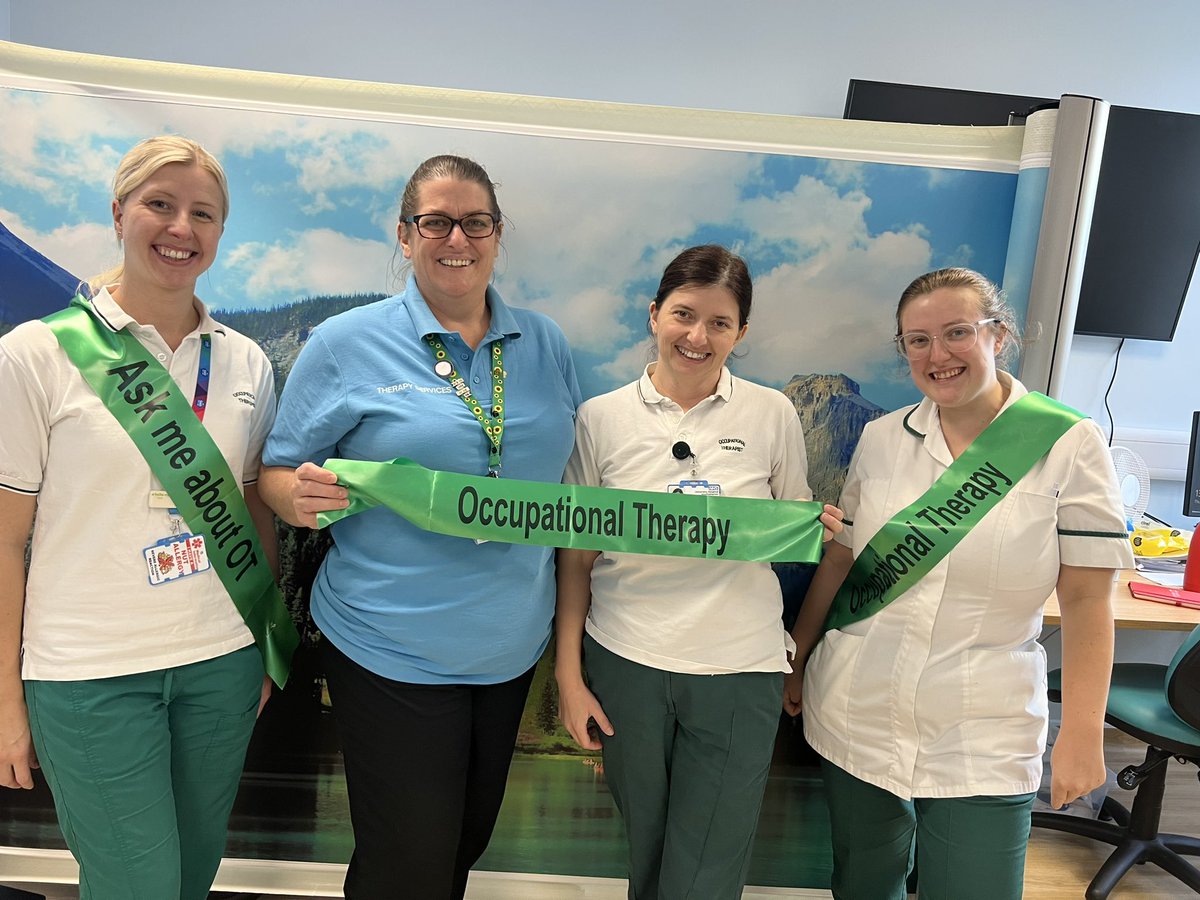 Hannah Foxley (@foxleyhannah) on Twitter photo This week we are celebrating our profession! 💚💚
I feel honoured and proud to work alongside many inspiring OT’s <a href="/UHSFT/">University Hospital Southampton 💙</a>
Acute OT’s work across many specialities, improving patient outcomes from both a physical and cognitive perspective! 🧠 👣
<a href="/theRCOT/">Royal College of Occupational Therapists</a> <a href="/UHS_Therapy/">UHS Therapy Services</a> This week we are celebrating our profession! 💚💚
I feel honoured and proud to work alongside many inspiring OT’s <a href="/UHSFT/">University Hospital Southampton 💙</a>
Acute OT’s work across many specialities, improving patient outcomes from both a physical and cognitive perspective! 🧠 👣
<a href="/theRCOT/">Royal College of Occupational Therapists</a> <a href="/UHS_Therapy/">UHS Therapy Services</a>