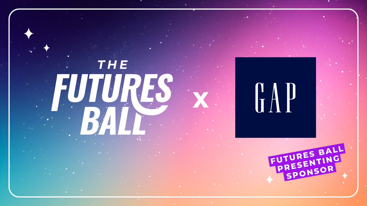 We’re thrilled to have The @GapInc, the iconic fashion brand, join us as the presenting sponsor of #TheFuturesBall on 11/16! (1/4)