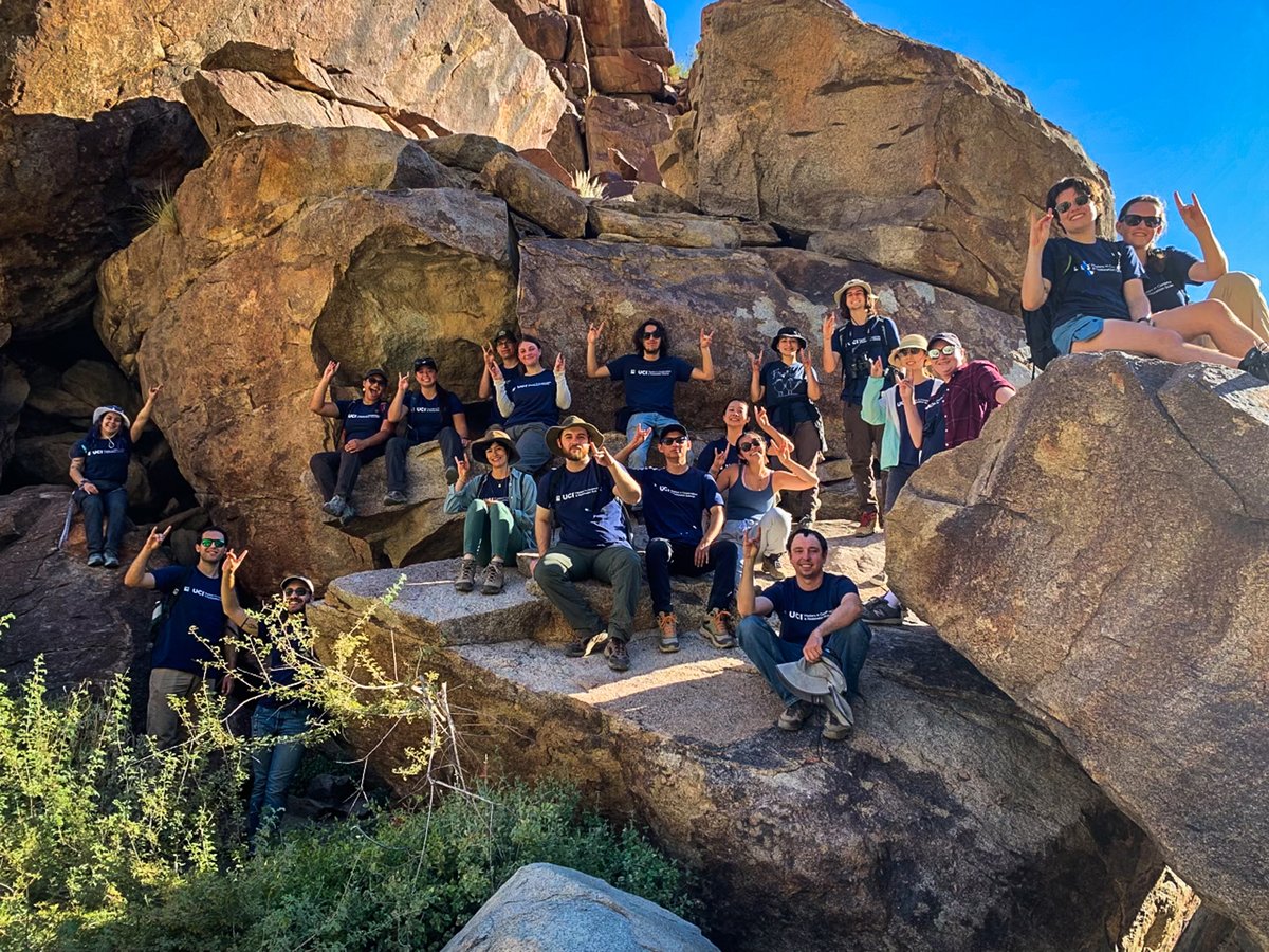 Dr. Sarah Kimball, scientist & associate professor (#UCIBioSci Center of Environmental Biology) brought her  class out to visit ecological research sites in Borrego, as well as take a hike on the last morning to Borrego Palm Canyon (Photo: Sarah Kimball).