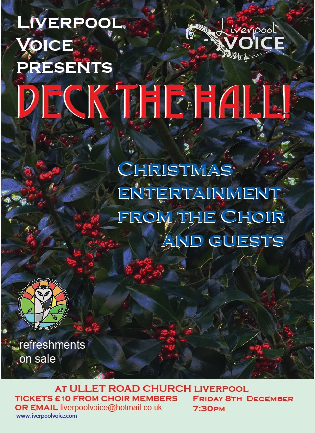 Deck the hall with Liverpool Voice at Ullet Road Church! 🎄🌟🎼 8th December at 7:30pm 🎀🎄Email liverpoolvoice@hotmail.co.uk for your ticket! #whatsonliverpool #christmas2023 #deckthehalls #livemusic #choirconcert