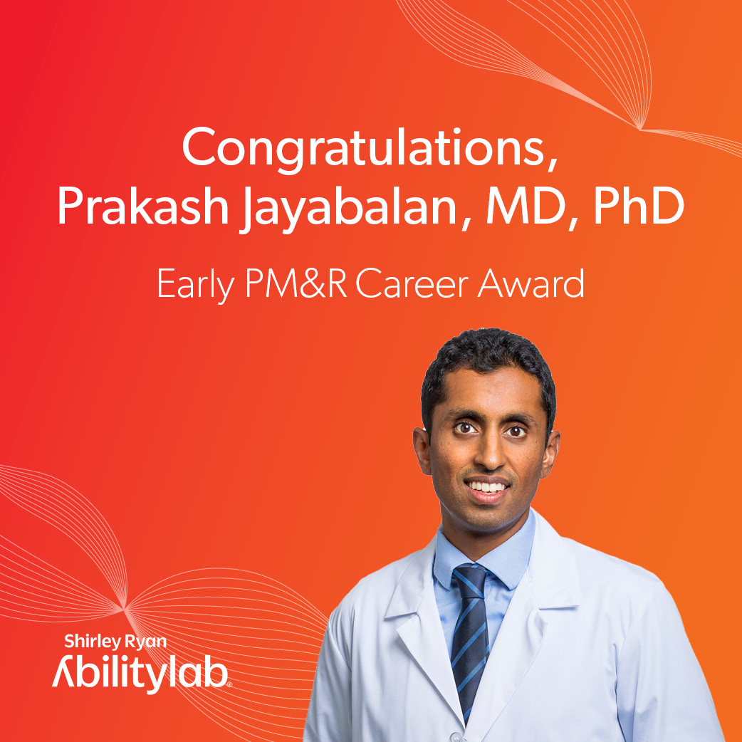 Shirley Ryan AbilityLab (@abilitylab) on Twitter photo Congratulations to <a href="/pjayabalanMDPhD/">Prakash Jayabalan MD, PhD</a> for receiving the Early PM&R Career Award, which recognizes <a href="/AAPMR/">AAPM&R News</a> Academy members who have made an impact on the future of PM&R through distinction in innovation, advocacy, leadership, service or clinical practice. #AAPMR2023 Congratulations to <a href="/pjayabalanMDPhD/">Prakash Jayabalan MD, PhD</a> for receiving the Early PM&R Career Award, which recognizes <a href="/AAPMR/">AAPM&R News</a> Academy members who have made an impact on the future of PM&R through distinction in innovation, advocacy, leadership, service or clinical practice. #AAPMR2023