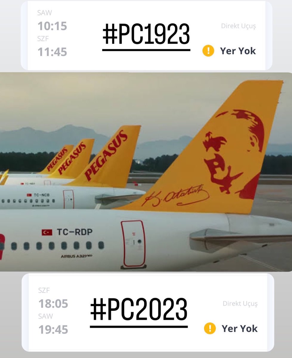 HavaSosyalMedya's tweet image. yarın bu uçuşları takip edin😊
bir de HavaSosyalMedya paylaşımlarını😉

#pc1923 #pc2023 #pgs