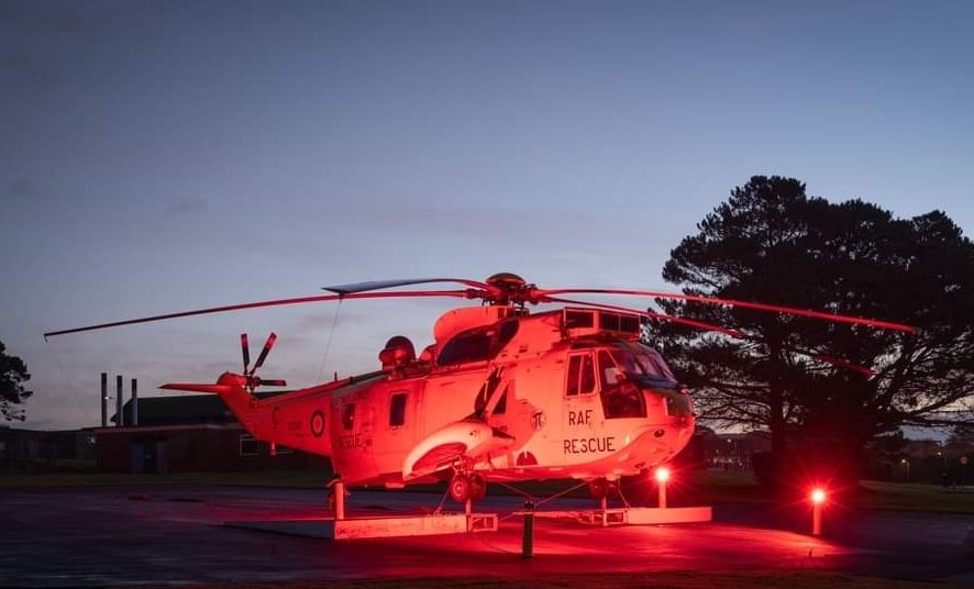 RemembeRoutes's tweet photo. The @VETERANSCHARITY are pleased to see that the Routes of Remembrance #LitUpRed supporters, who have lit up the darkness around Remembrance.
@ntmichaelsmount will light up on the 11th & 12th of November, @RAFStMawgan are already illuminating their Seaking gate guardian. https://t.co/I69B1XjPjC