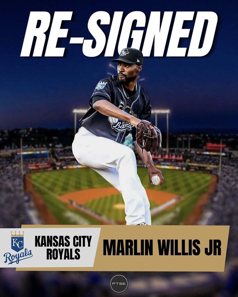 MLB_AgentJason's tweet photo. Congrats to, Marlin Willis of the Kansas City Royals organization. Marlin has re-signed with the Royals as a free agent on a 1 yr. contract. Let’s go, Mar!
#mlb #milb #royalsbaseball #mlbpa https://t.co/RgK6EmizzY