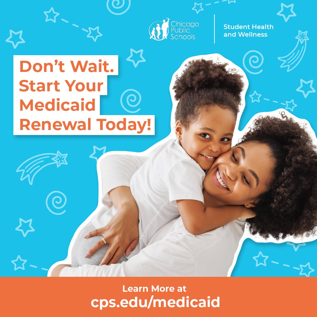 ChicagoLearning's tweet image. Did you know that if you receive Medicaid benefits, you may need to renew your plan?

Check for your Medicaid renewal in the mail and fill it out as soon as possible. For more information visit cps.edu/medicaid