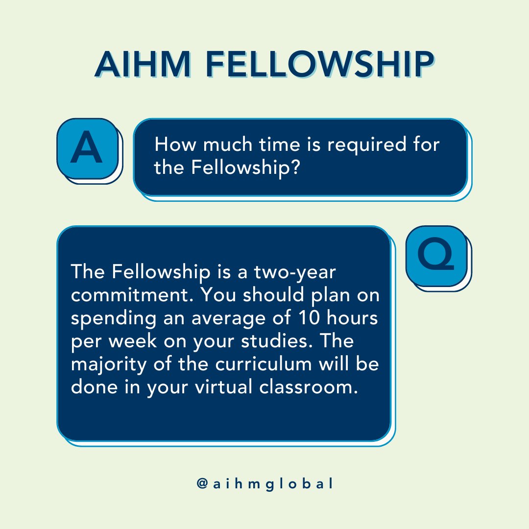 AIHMGlobal's tweet image. Drop any other questions you have about the Fellowship in the comments, and we'll answer them!
...
#aihm #aihmfellowship #fellowshipprogram
