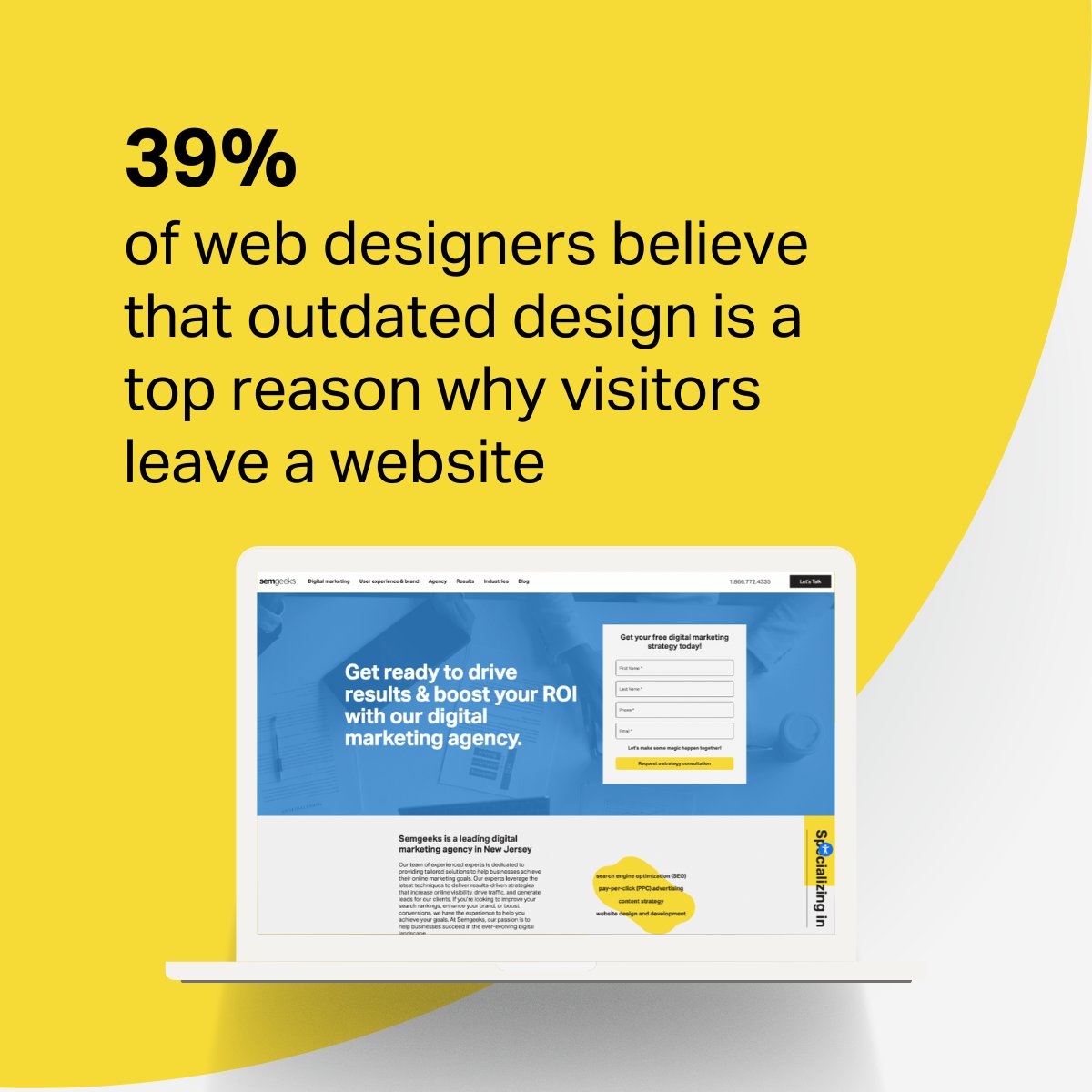 SEM_Geeks's tweet image. When was the last time you looked at your website? Much like an artist&apos;s canvas, a website is dynamic and thrives on updates, tweaks, and fresh ideas. 🖥️✨ From new content to design improvements, there&apos;s always room for a touch-up!  

#WebDesign #Semgeeks #UX #DigitalAssets