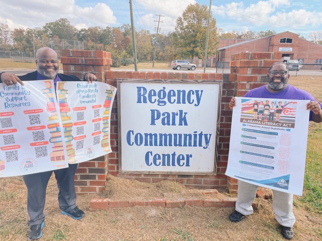 Dr. William Milledge, Jr. (@ari_drmilledge9) on Twitter photo Thanks Regency Park Community Center. Community stakeholders, help get the word out to parents about the Literacy Act and ARI parent resources! I have your posters! <a href="/MPSAL/">Montgomery Public Schools</a> <a href="/wsfa12news/">WSFA 12 News</a> <a href="/HenryTellis/">Henry D. Tellis</a> <a href="/TeachwithALEX/">Alabama Learning Exchange 🍎 ALEX</a> <a href="/Ajohn_ARI/">Alicia Johnson</a> <a href="/AlabamaAchieves/">Alabama State Department of Education</a> <a href="/mjshields/">Dr. Melissa Shields, NBCT</a> <a href="/AlabamaMTSS/">AlabamaMTSS</a> <a href="/Alabama_Reading/">ARI / The Alabama Reading Initiative, ALSDE</a> Thanks Regency Park Community Center. Community stakeholders, help get the word out to parents about the Literacy Act and ARI parent resources! I have your posters! <a href="/MPSAL/">Montgomery Public Schools</a> <a href="/wsfa12news/">WSFA 12 News</a> <a href="/HenryTellis/">Henry D. Tellis</a> <a href="/TeachwithALEX/">Alabama Learning Exchange 🍎 ALEX</a> <a href="/Ajohn_ARI/">Alicia Johnson</a> <a href="/AlabamaAchieves/">Alabama State Department of Education</a> <a href="/mjshields/">Dr. Melissa Shields, NBCT</a> <a href="/AlabamaMTSS/">AlabamaMTSS</a> <a href="/Alabama_Reading/">ARI / The Alabama Reading Initiative, ALSDE</a>