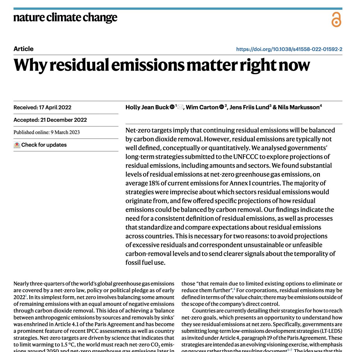 OUT NOW: residual emissions are what’s left when we’ve reduced everything else. But really, what are they? How big will they be? Are they forever or a stepping stone? A new(ish) paper trawls 51 national Long Term Strategies to see what countries think. podcasts.apple.com/au/podcast/let…