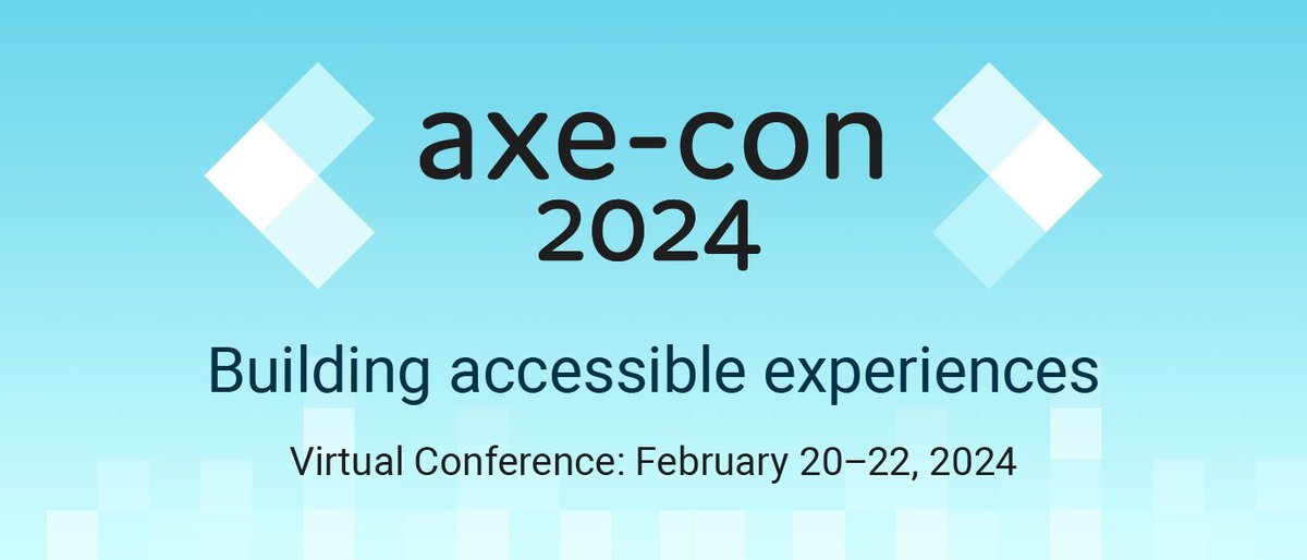 The #axecon 2024 agenda is here!!! deque.com/axe-con/schedu…

Not registered? Registration is free and includes access to the on-demand recordings deque.com/axe-con/regist…

Registered? Start to build out your schedule and add sessions to your calendar!