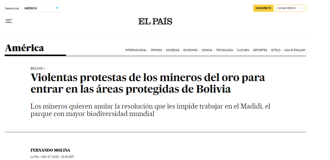 Violent protests in Bolivia as miners attack Protected Areas agency building, demanding mining rights in Madidi National Park, one of most biodiverse areas on the planet

elpais.com/america-futura…

<a href="/AceaaAmazonica/">Conservación Amazónica- ACEAA</a>,<a href="/TheWCS/">WCS</a>