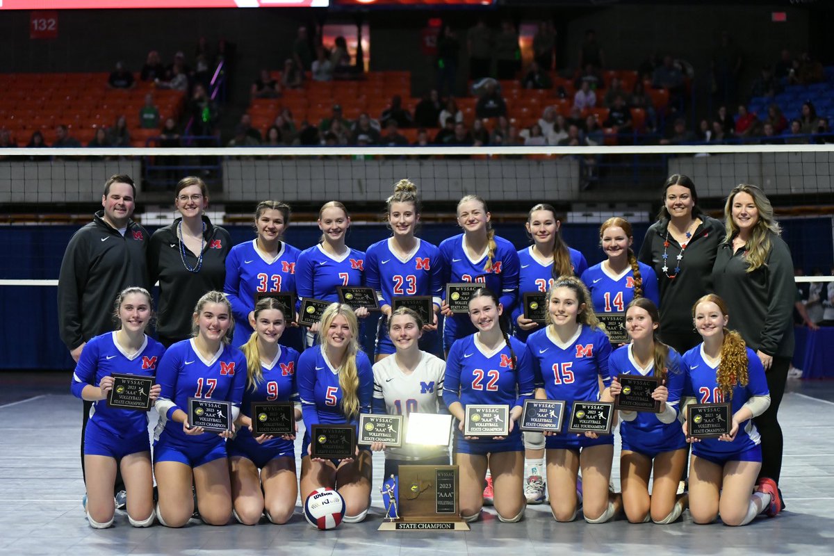 wvssac's tweet photo. 2023 WVSSAC State Volleyball Class AAA Champions, Morgantown https://t.co/bKPpjZcQKD