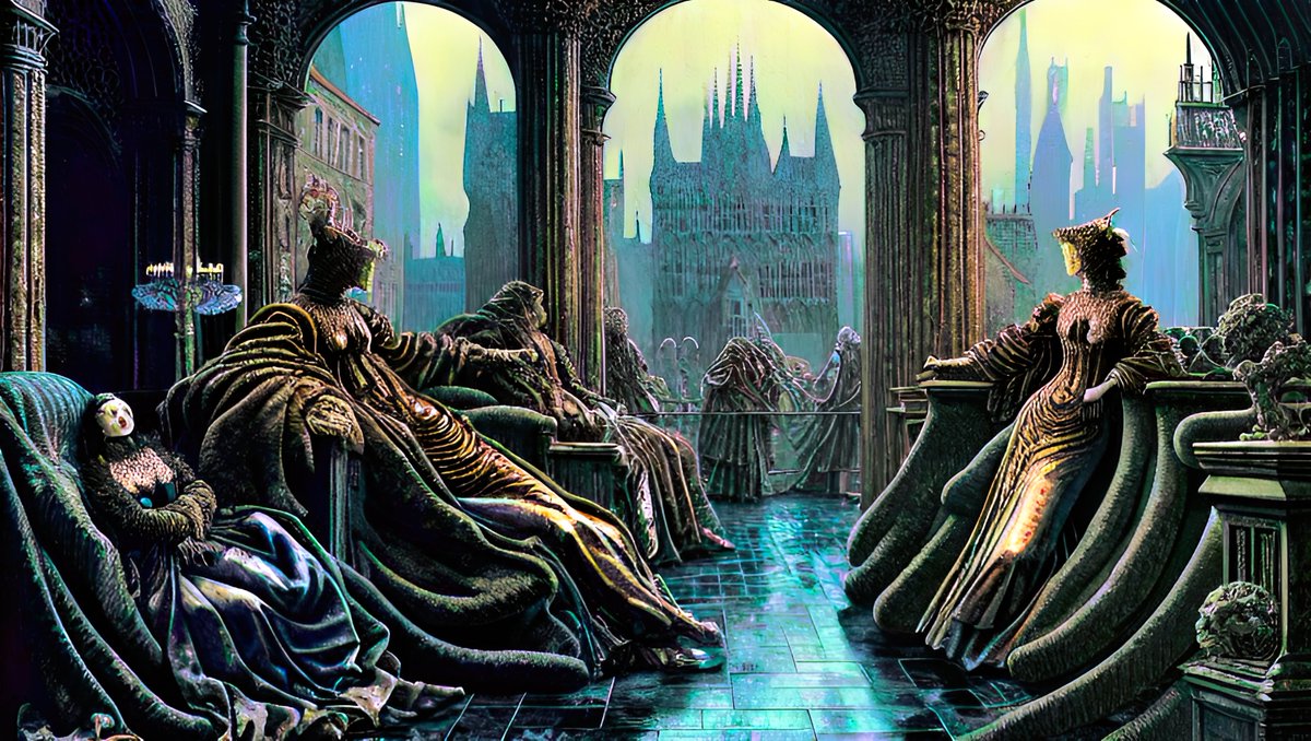 xalieri's tweet photo. Alternative history of Gotham, set 2. 2 of 3
#AnachronisticMetropolis #SoMuchMarble #GoForBaroque #GothicFantasy #Architecture #WeirdArt #PsychologicalLandscape #ImSureItMustMeanSomething
#DarkArts #DigitalArt #AIAssistedArt #AIArt #WomboDream #StableDiffusion https://t.co/ycu9zxaZgy