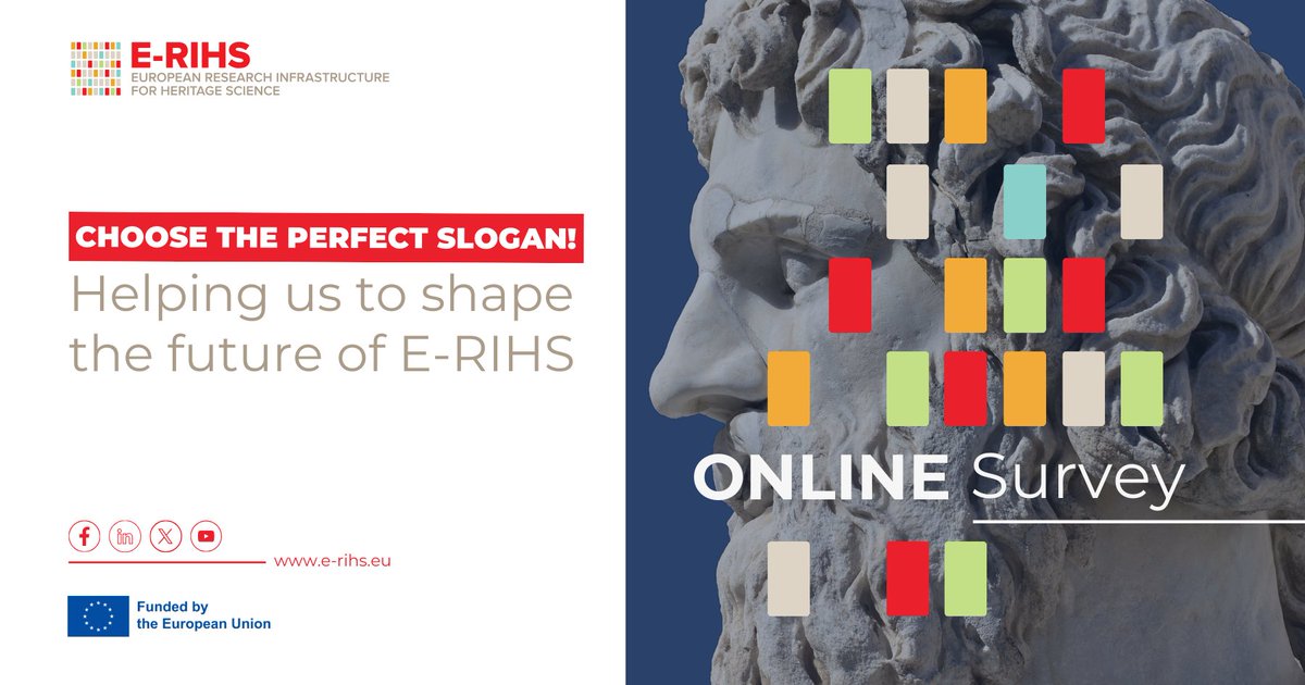📢On World #ScienceDay we present our new website: a bridge between past &amp; future through #HeritageScience!
We need your help to create our slogan, choose your favourite at bit.ly/ERIHSsurvey👈
Your vote is crucial!
<a href="/ERIHSuk/">E-RIHS.uk</a> <a href="/ERIHS_si/">E-RIHS.si</a> <a href="/ErihsIt/">E-RIHS IT</a> <a href="/ErihsGr/">e-rihs.gr</a> <a href="/erihs_france/">E-RIHS France</a>