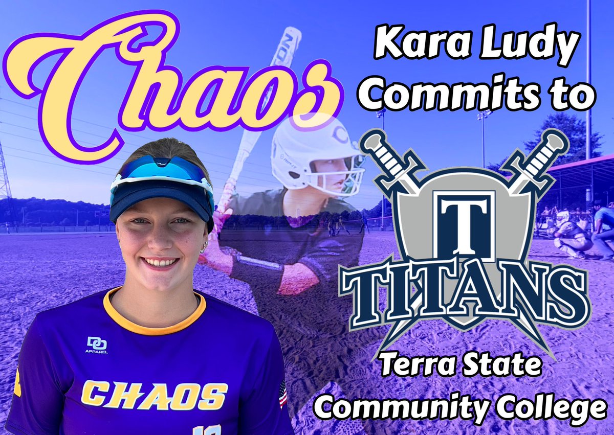 chaos_18u's tweet photo. Congratulations to Kara Ludy on verbally committing to @TSCCAthletics where she will continue her academic and athletic career!! @CoachLewisTSCC @Kara_ludy39 https://t.co/uQmca2WfKI