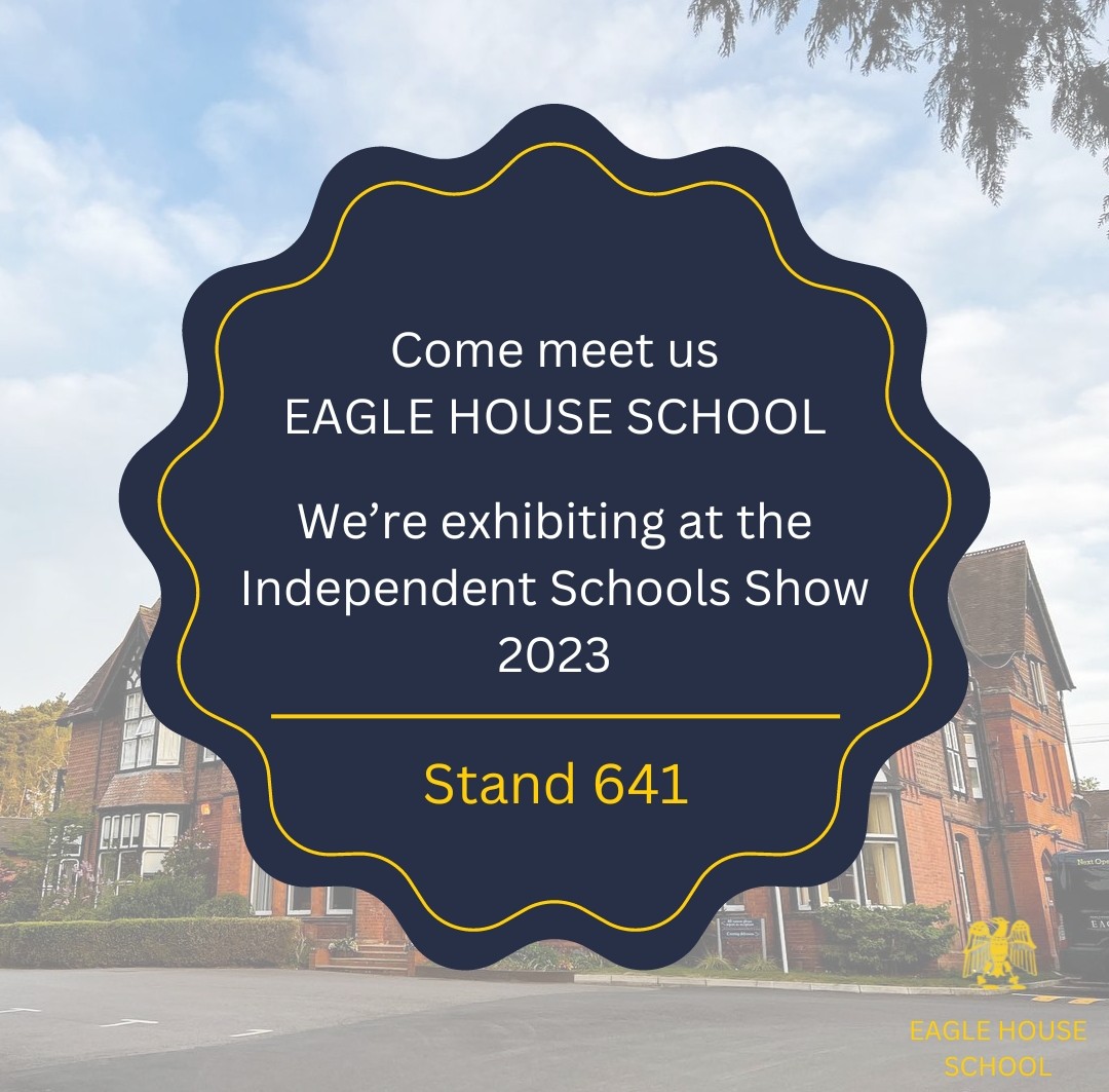 Don't forget to drop by to the Eagle House School stand at the Independent Schools Show this weekend. It is a brilliant opportunity to learn more about our fantastic school and ask our members of staff any questions that you may have! #eaglehouseschool #independentschoolsshow