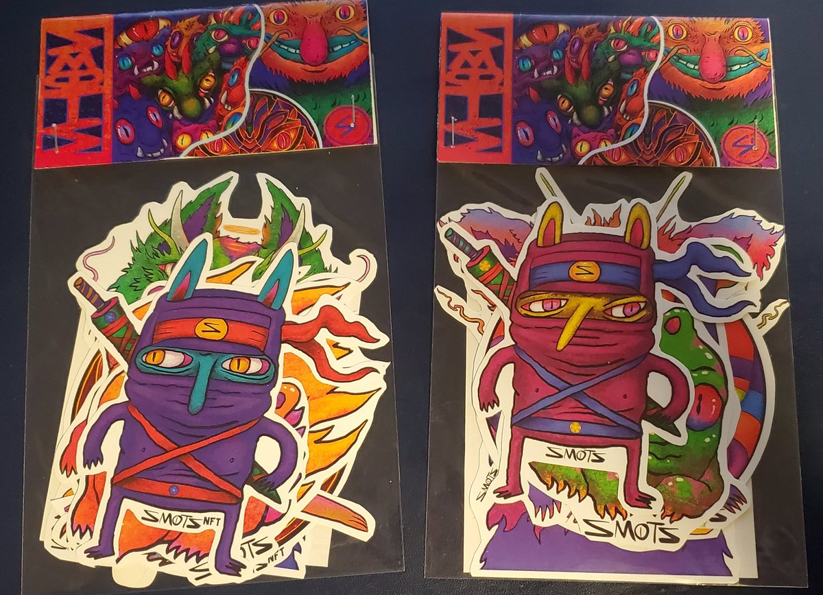 Long overdue, but I want to give a shout-out to my friend <a href="/smotsverse/">SMOTS</a> for sending me these awesome stickers! One of my favorite artists in the space without a doubt.