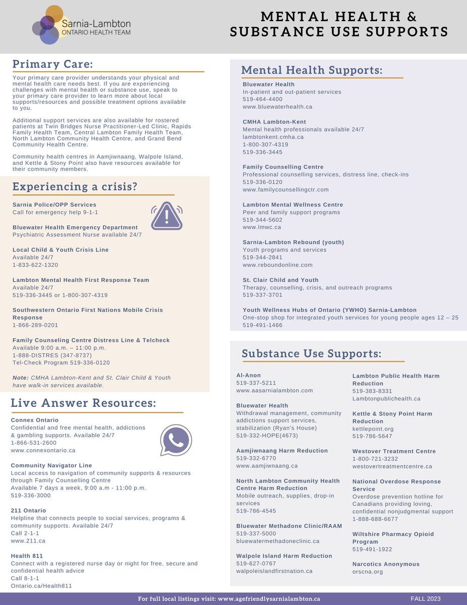 Sarnia-Lambton Ontario Health Team tweet media