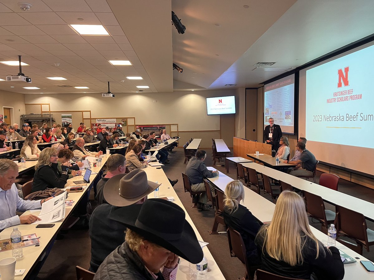 Dr. Kacie McCarthy (@kacie_mccarthy) on Twitter photo Final producer panel on How to manage livestock to mitigate the effects of severe weather events is kicking off now at the <a href="/unlbeefscholars/">Krutsinger Beef Industry Scholars Program</a> 2023 Beef Summit #unlbeef #unlanimalscience Final producer panel on How to manage livestock to mitigate the effects of severe weather events is kicking off now at the <a href="/unlbeefscholars/">Krutsinger Beef Industry Scholars Program</a> 2023 Beef Summit #unlbeef #unlanimalscience