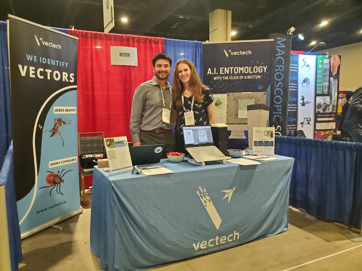 VecTechAI's tweet image. Highlights from the #ESA2023 week included:
*Showing off the IDX in the exhibit hall, surrounded by insect art professionals and other cool tech.
@EntsocAmerica
Already looking forward to next year in Phoenix, Arizona!
#entomology #ai #tech #startup #publichealth #esa2023