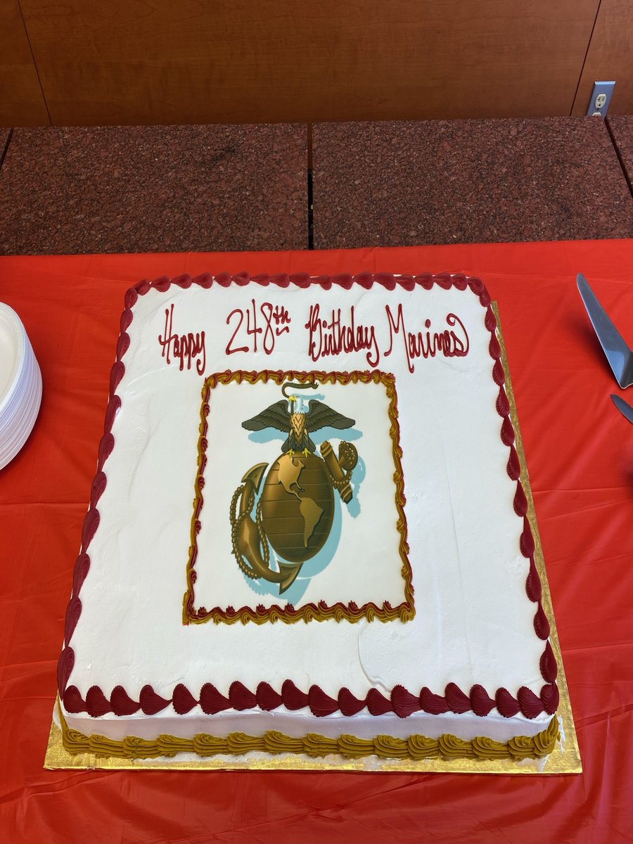 On November 9, 2023, Marines from the District of Minnesota celebrated the 248th Birthday of the Marine Corps with members of the Federal Court Family in Minneapolis.  Happy Birthday, Marines!!