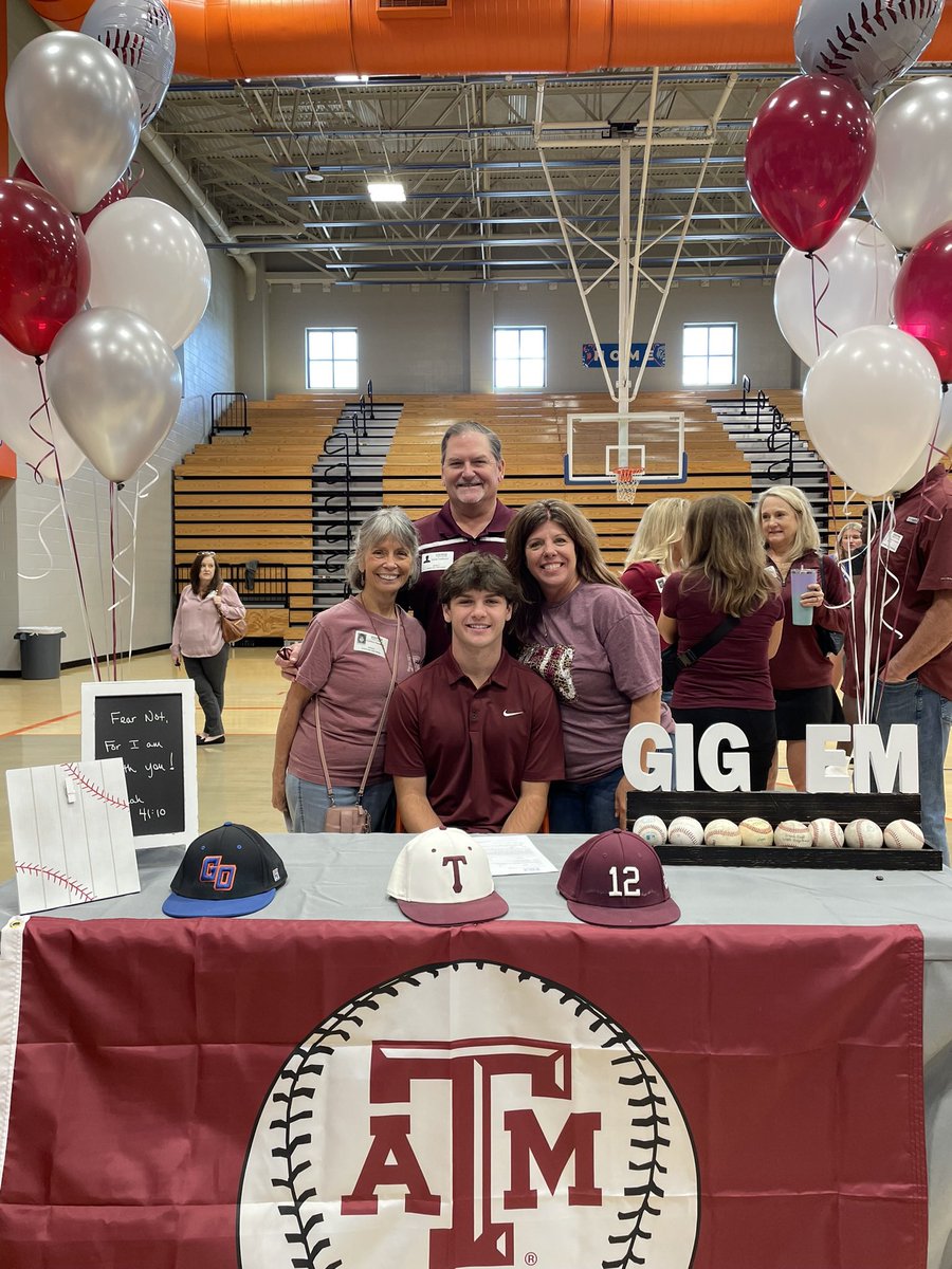 Wonderful Day to Sign!!! We are so excited and couldn’t be more proud of our son. He has worked very hard and has had some fantastic coaches all along the way from Little League-HS-select baseball. Thank you all! 
<a href="/TomlinsonHousto/">Houston Tomlinson</a> <a href="/AggieBaseball/">Texas A&M Baseball</a> <a href="/TwelveBaseball/">Texas Twelve</a> <a href="/TwelveRecruits/">Texas Twelve Recruiting</a>