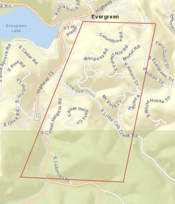 Hello Evergreen! We will be doing a fire flow test on Tuesday 11/14/23 starting at 10:30 AM. See map attached to post for the affected area. If you experience low pressure or dirty water, please run cold water only through the largest faucet till clear.