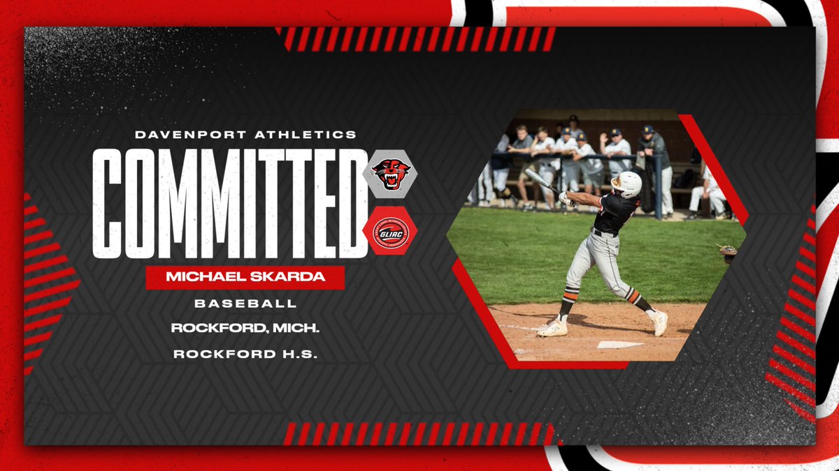 Davenport Panthers (@duathletics) on Twitter photo Baseball Signing
Congratulations to Michael Skarda on his commitment to join the baseball team at Davenport University! Skarda comes to Grand Rapids from Rockford High School in Rockford, Michigan!
#DUWork Baseball Signing
Congratulations to Michael Skarda on his commitment to join the baseball team at Davenport University! Skarda comes to Grand Rapids from Rockford High School in Rockford, Michigan!
#DUWork