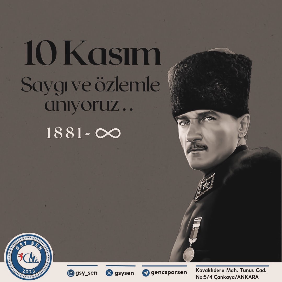 Sonsuzluğa intikalinin 85. Yılında Ulu Önder Atatürk'ü saygı, sevgi ve şükranla anıyoruz.#10Kasim