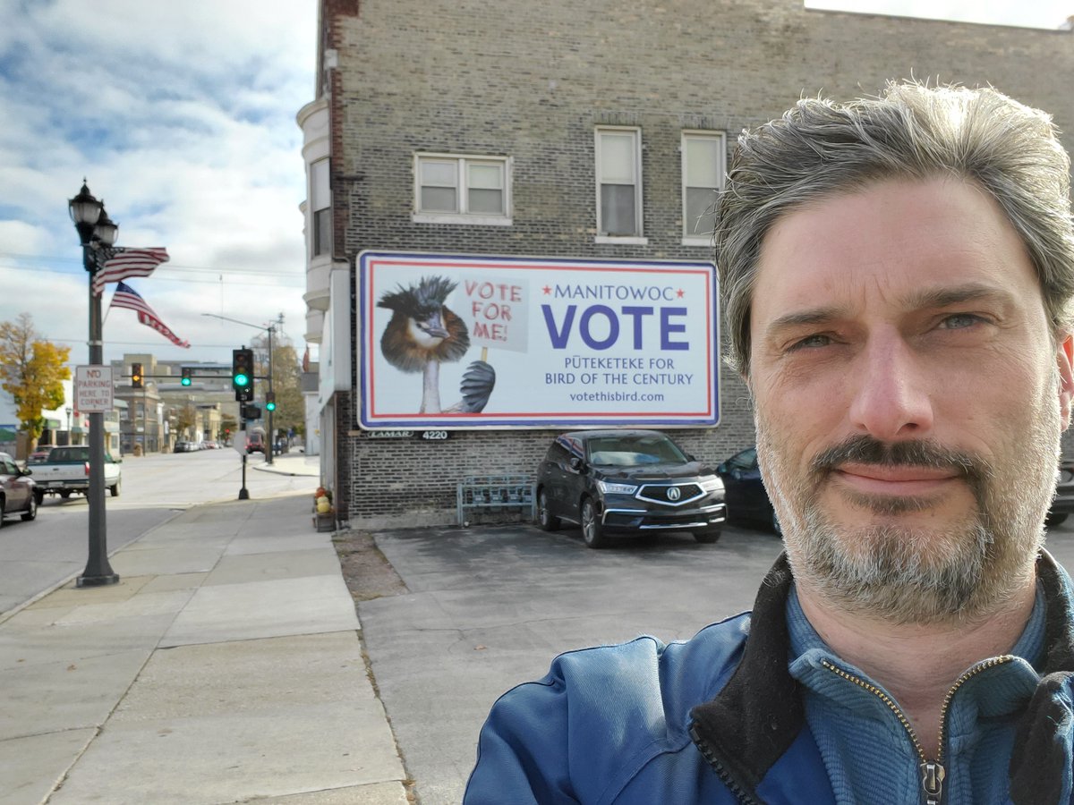 CoopGuardian's tweet photo. Manitowoc showing the love to the Pūteketeke, expanding 'virtual' banners all over the city. Even on the historic Great Lake schooner Utopia which has connections to New Zealand, stopping by on one of her two round the world trips in the early 1950's. @charleswmwilson @KayeFoley https://t.co/9xJ6uAAGKz