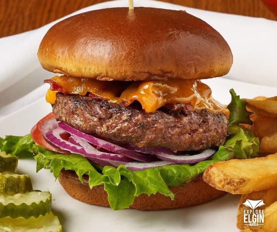 A warm, juicy, and flavor-packed burger awaits! 

Find your new favorite burger joint with the Explore Elgin Area Burger Trail! exploreelginarea.com/explore-elgin-…