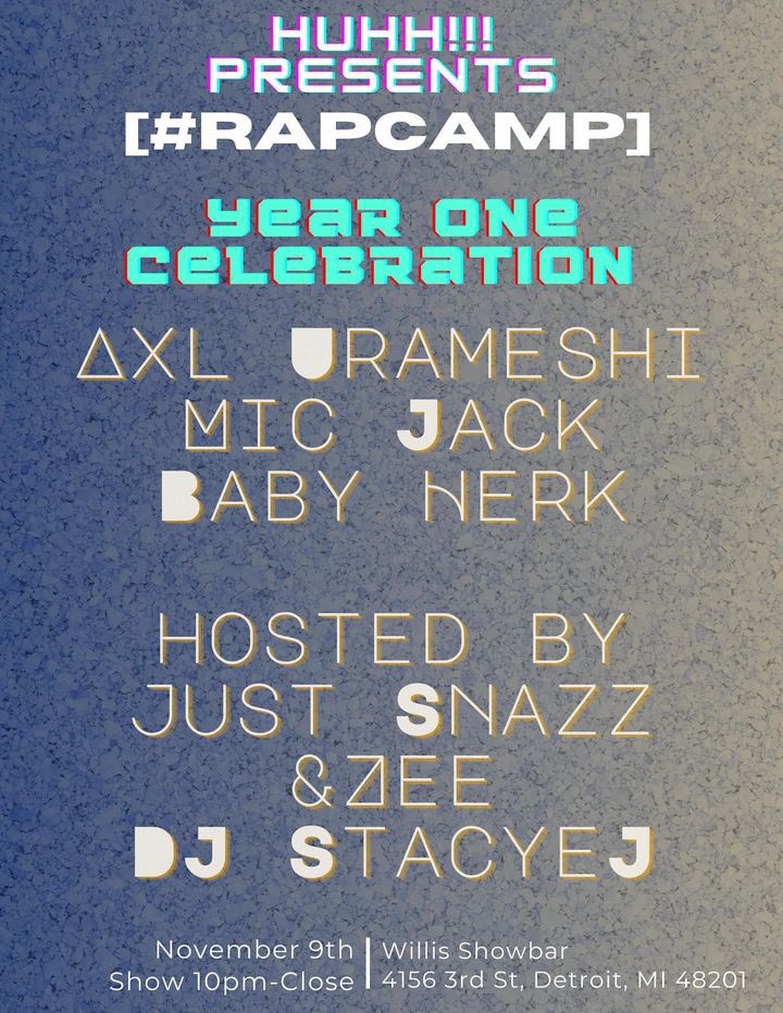 Come out and celebrate the 1 year anniversary of #RAPCAMP 🥳it’s the last show of the year, and i’ll be hosting w/@Just_Snazz_ 
-DM to get info on being added to my guest list for free entry.