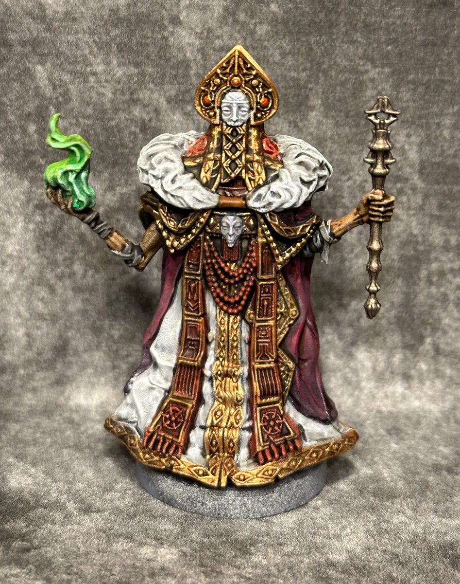 Jodyanna83's tweet photo. Finished up husband’s #Archimandrite for his #Conquest #OldDominion army. @PBWargames thanks for such fun models! Next up is #Hierodeacon #paintingminiatures https://t.co/AxlGOq3aGO