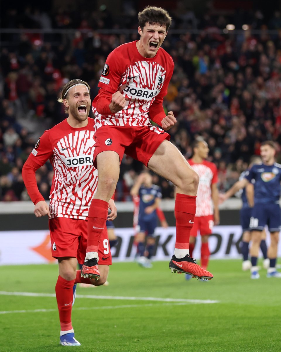 21-year-old Merlin Röhl scores his first Freiburg goal ⚽️✔️ #UEL