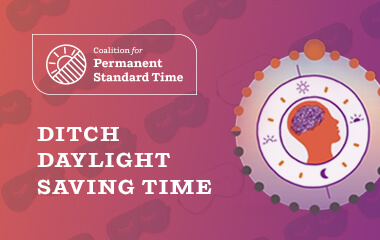 The AASM’s new Coalition for Permanent Standard Time is leading efforts to #DitchDST and restore permanent standard time. ow.ly/SCOs50Q5WXs

“Permanent standard time is natural time,” said <a href="/mr_jay_pea/">Jay Pea</a>, co-chair of the coalition steering committee &amp; <a href="/SaveStandard/">Save Standard Time</a> president.