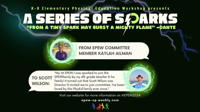 We are back! With our November 📰 issue of ⚡️A Series of Sparks⚡️Our very own committee member Kaylah found her spark when she reconnected 🫂 w/her 4th grade teacher 👨🏻‍🏫 . He nudged 👏🏾her to attend her first EPEW….& well the rest is history 💚!#EPEW2024 #EPEWfamily #physed #pepd