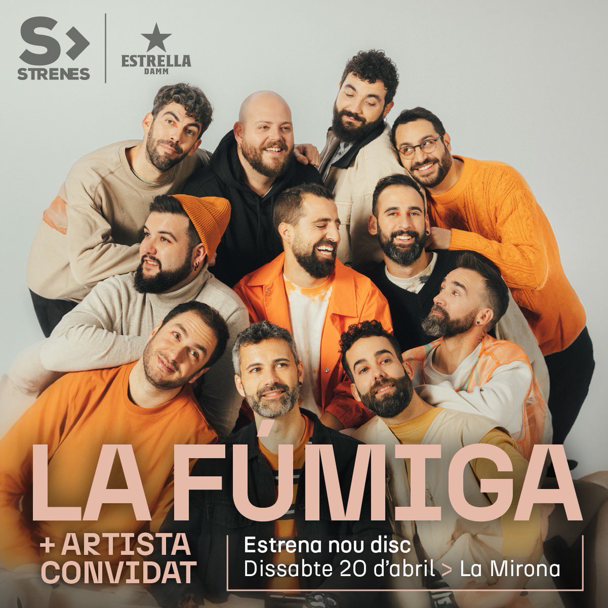 La Fúmiga, el grup valencià amb més rellevància en el panorama musical actual, estrena nou disc a Catalunya al Festival Strenes 👏🏻

Et perdràs l'inici de gira a Catalunya? 💥

Entrades a la venda a la web del Festival
👇
📲 festivalstrenes.cat