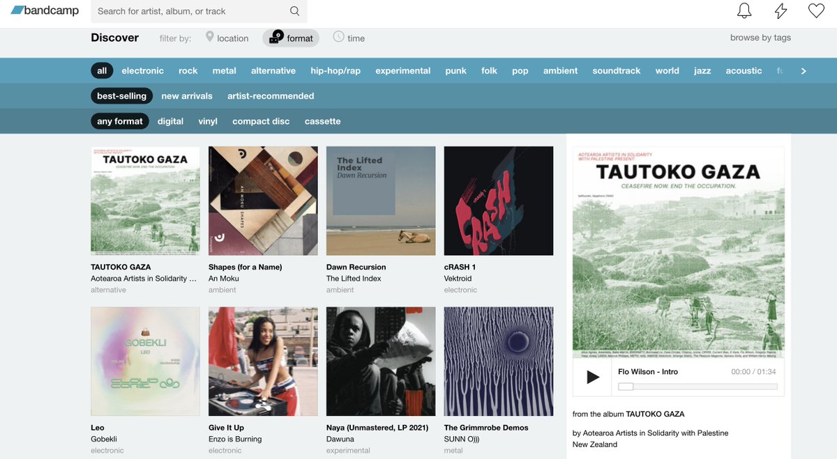 best-selling on @Bandcamp