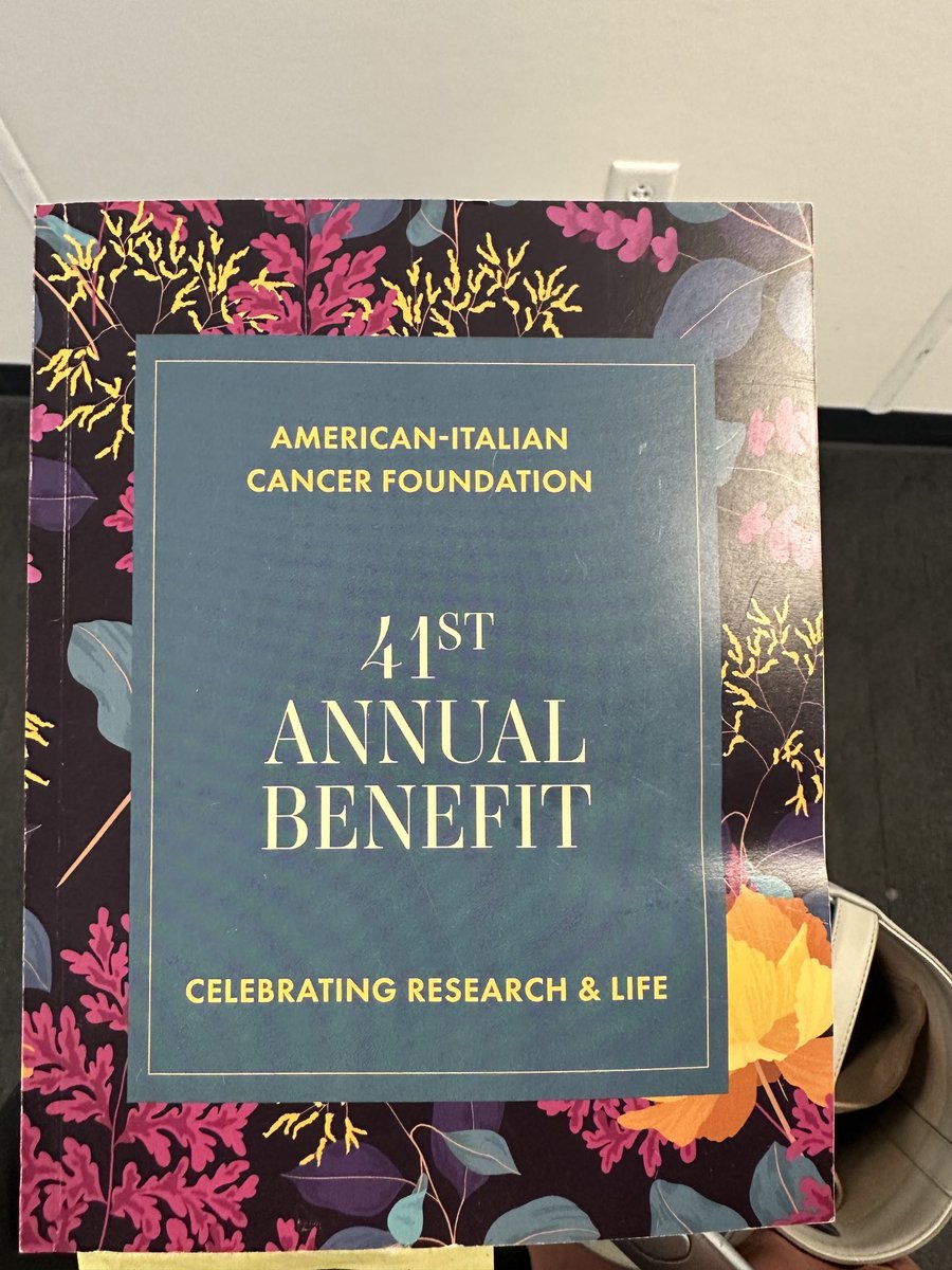 I leave New York today with special gratitude to the American Italian Foundation for Cancer Research for giving me the Alexander Bodini Foundation Prize for Excellence in Medicine. Thank you to all my New York colleagues who showed up to support a worthy cause #brightgirls #stem