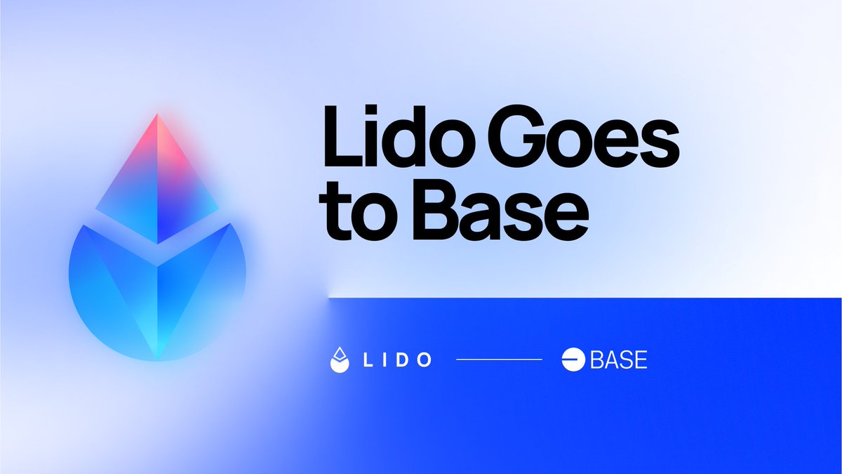 Yesterday Lido's wstETH launched on Base 🔵