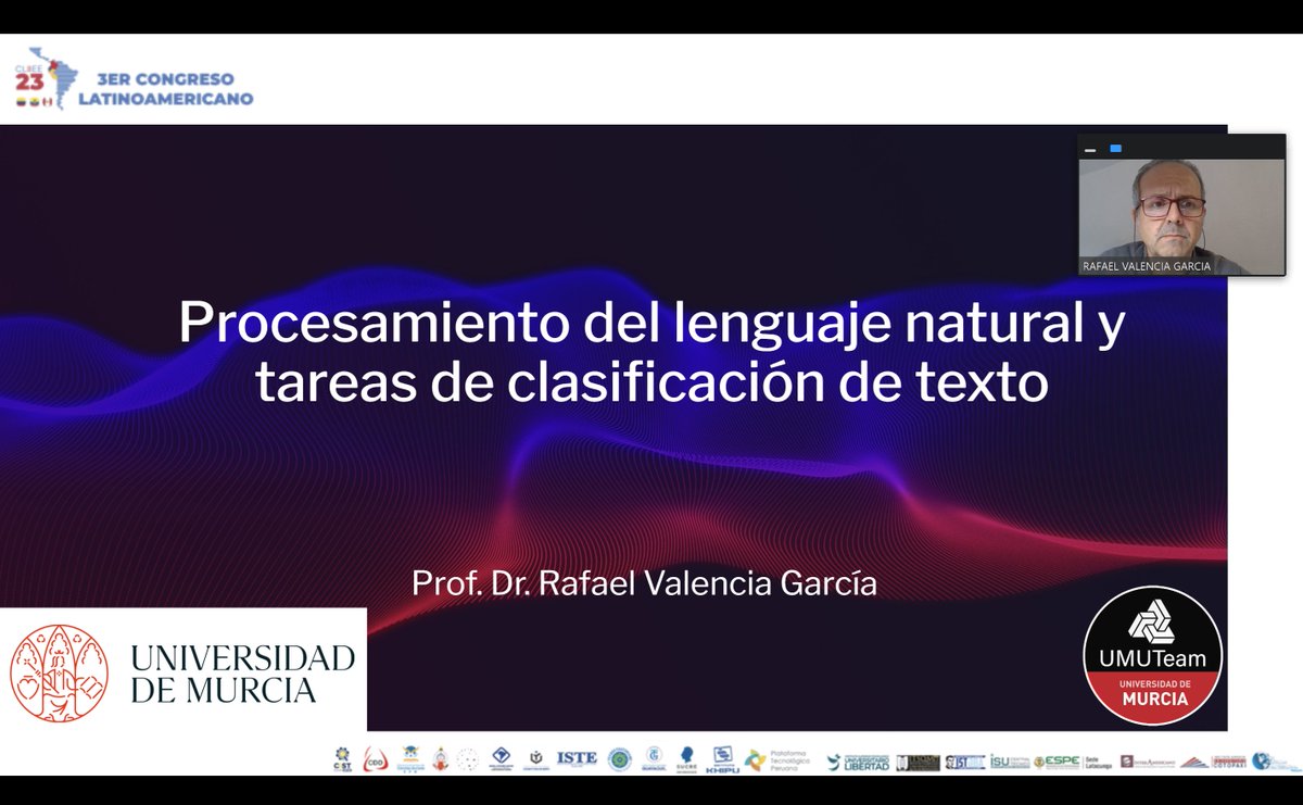 El catedrático Rafael Valencia-García @rafaelo77 ha presentado una ponencia magistral invitada en el congreso CLIIEE 23 cliiee.org