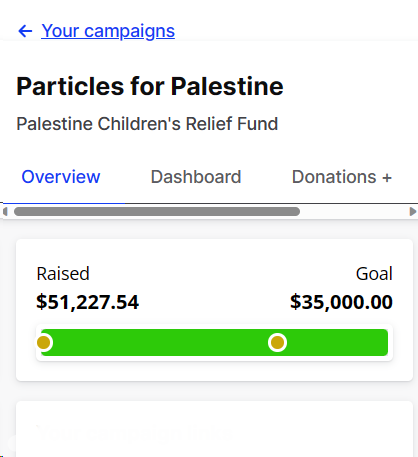 bioloveds's tweet photo. In 2 weeks #Particles4Palestine has raised $51,227+ for Palestine Children's Relief Fund with over 1,400 individual donations. I am SO proud of all of us 🫂

The campaign will remain open. Now is the time I urge you to DEMAND CEASEFIRE, contact representatives, &amp; keep boosting!! https://t.co/N7o5L5kEjv